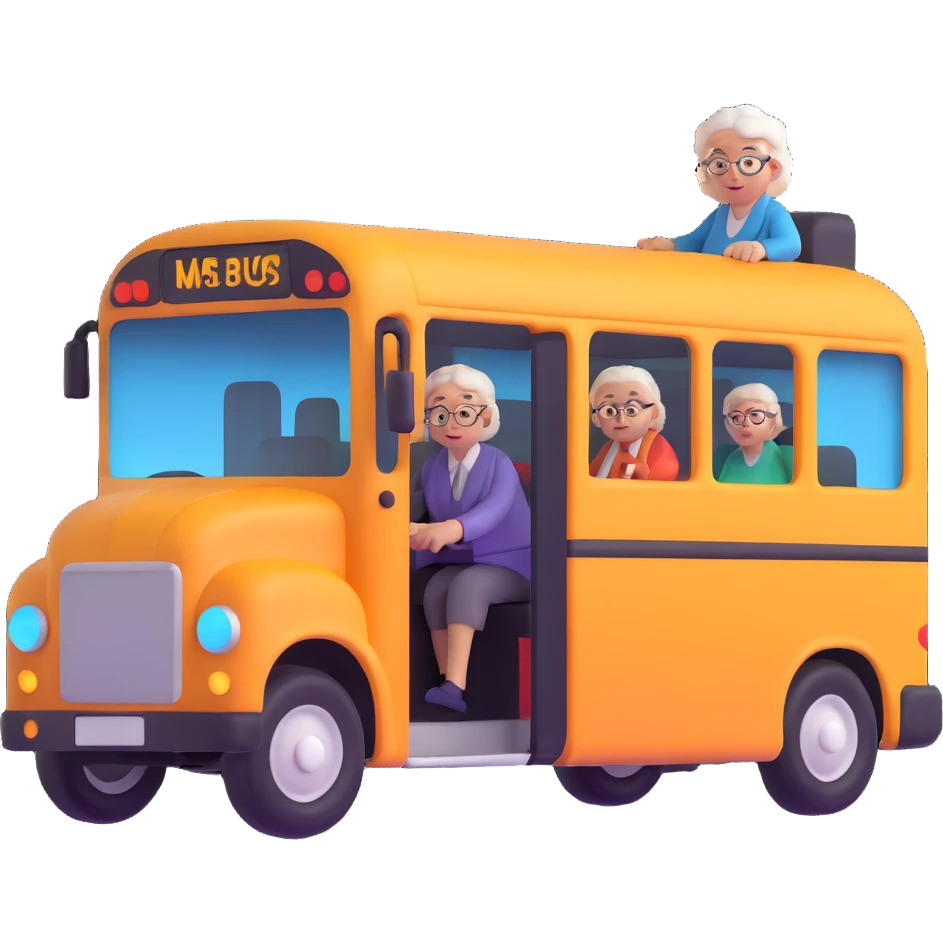 bus with a driver that goes really fast from old lady emoji