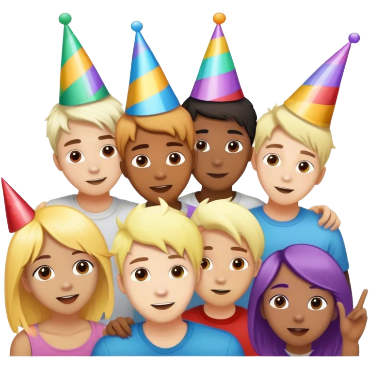 A party of teens buzzing and bleaching a guys hair  emoji