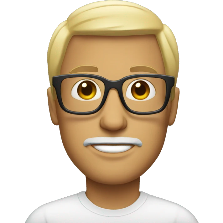 white man cool with glases emoji