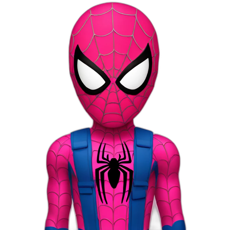 Spiderman in pink emoji