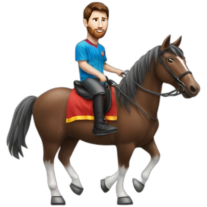 messi sur un cheval emoji