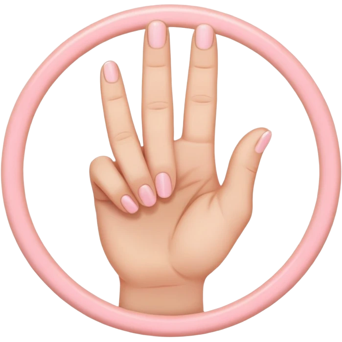 hand gesture with thumb above index finger forming a circle, middle finger and ring finger intertwined, pinky finger slightly spaced out emoji