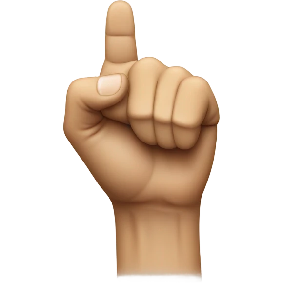 a fist facing up with index finger up emoji