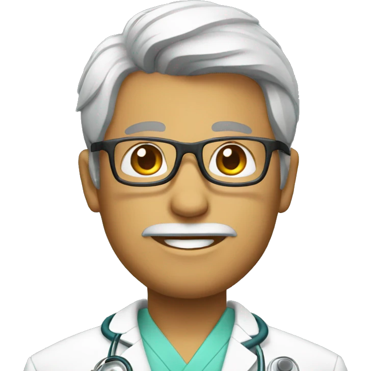 doctor with glasses emoji
