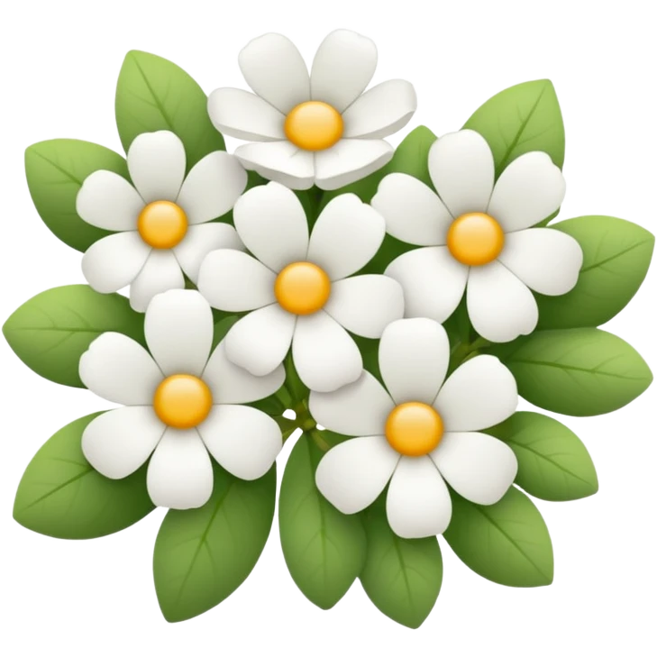 White flowers  emoji