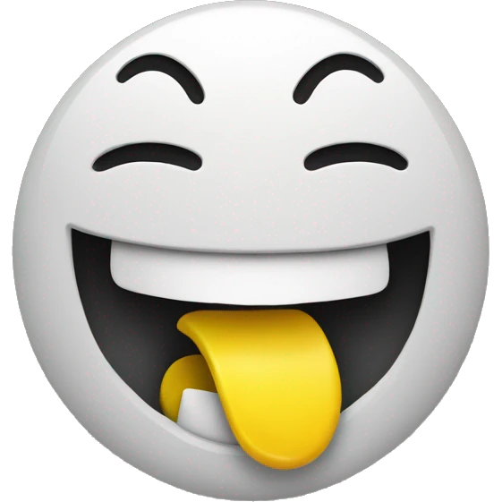 Smiley with mouth open and a yellow bone emoji
