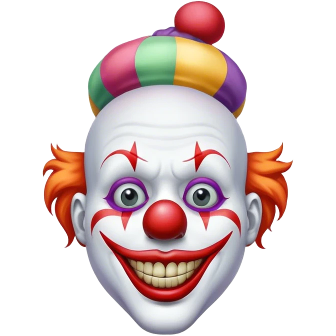 Morose clown emoji