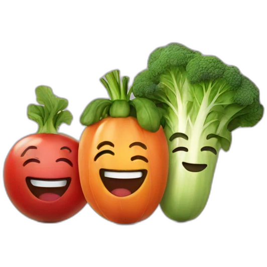 Vegetables are Laughing emoji