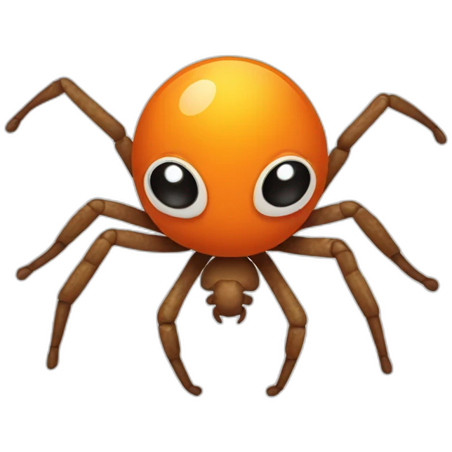 funny orange spider emoji