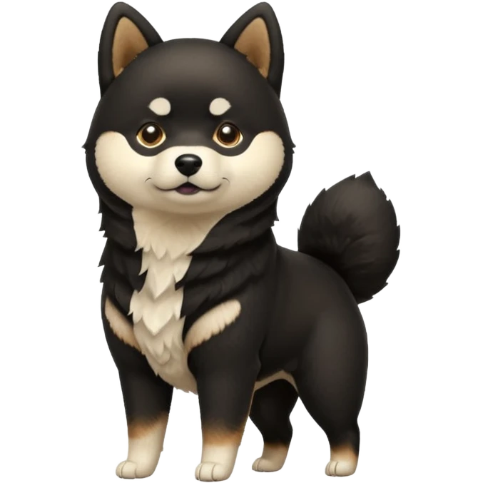 a black shiba inu emoji