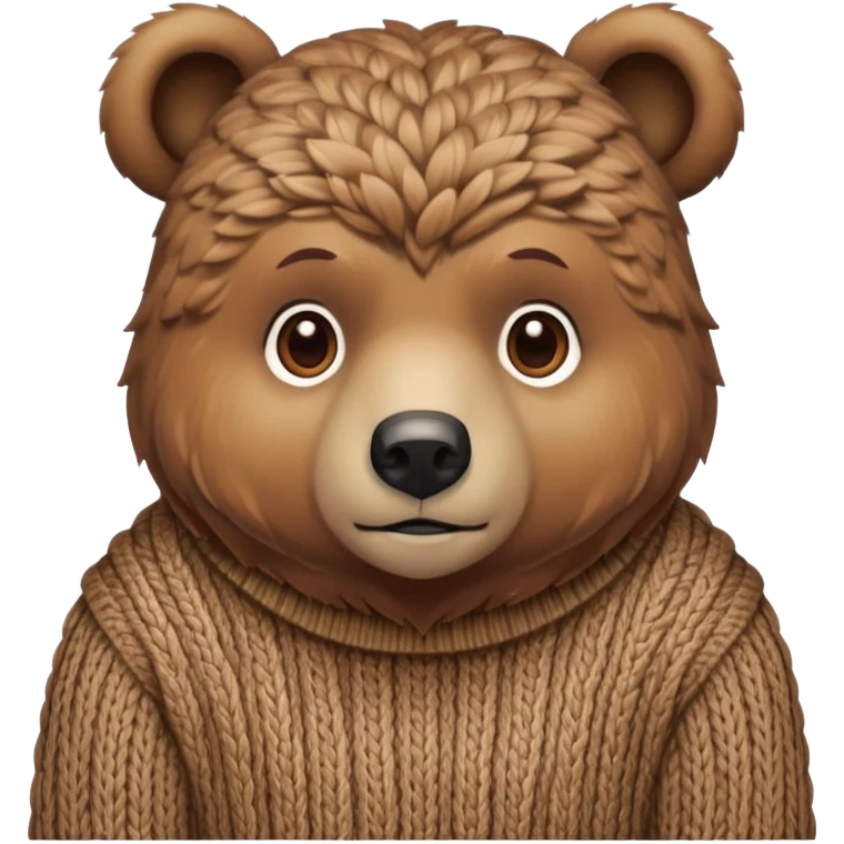 Bear wearing a sweater  emoji