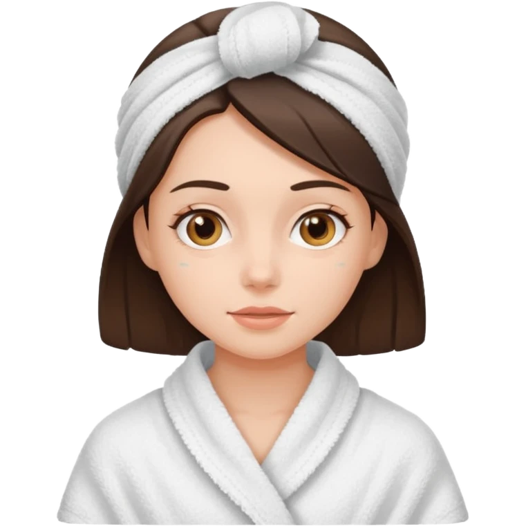 girl brunette getting a facial  emoji