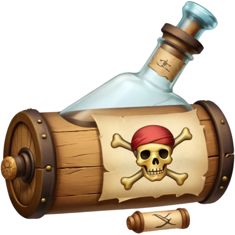 pirate message bottle emoji