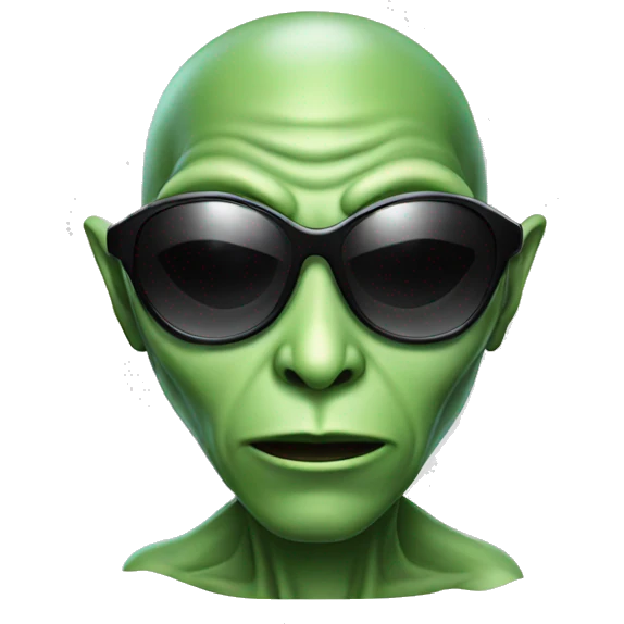 Alien wearing sunglasses emoji