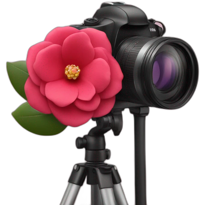 camelia con una camara  emoji