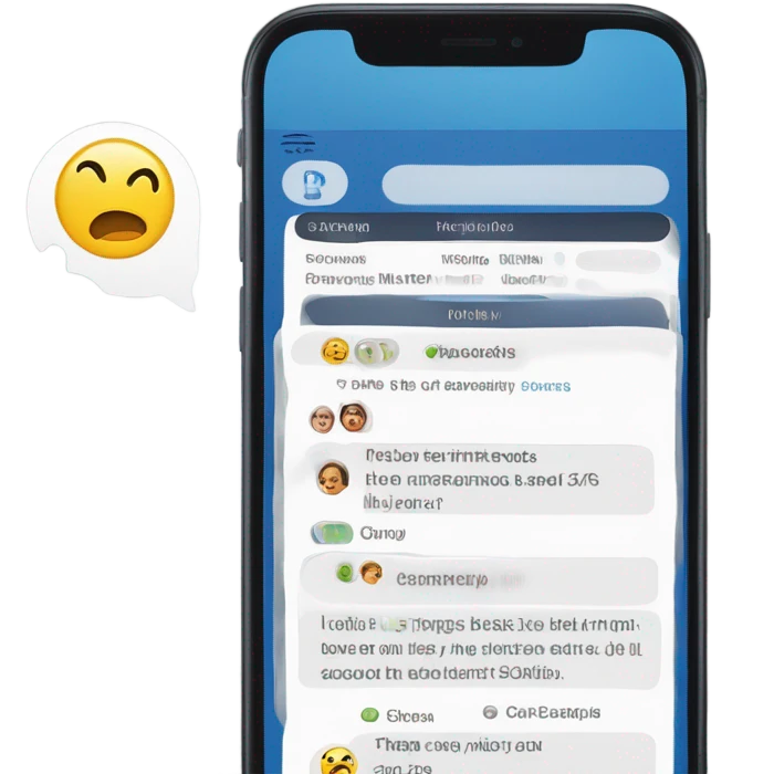 Account information for a mobile app emoji