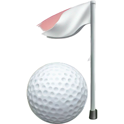 golf under a rainbow emoji