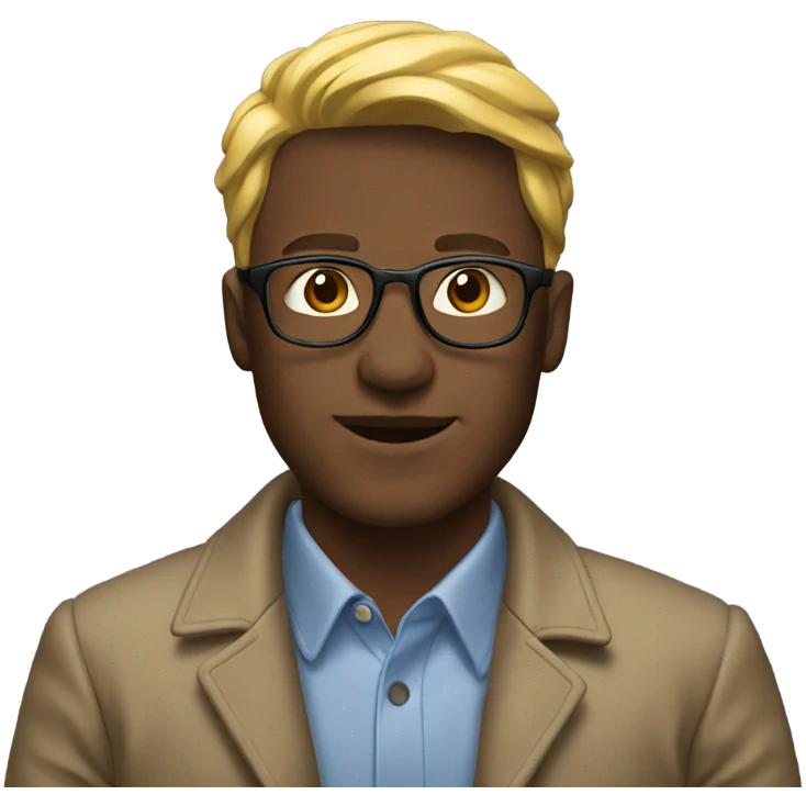 male portrait in nature sports coat  emoji