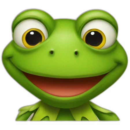 Frog Kermit red beard emoji
