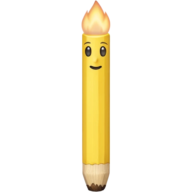 Matchstick without face emoji