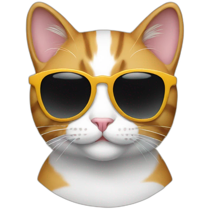 Cat with sunglasses emoji