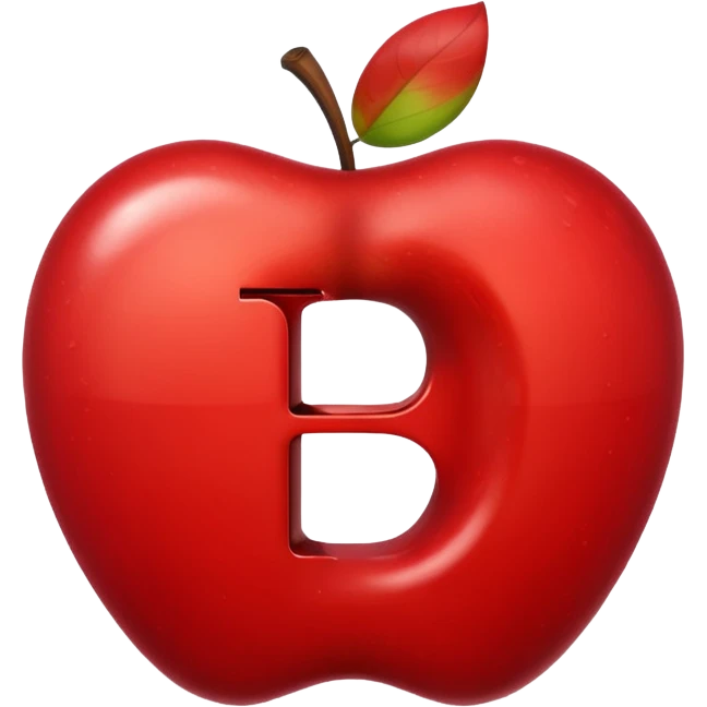 Empty apple like o with letter B in the midlle emoji