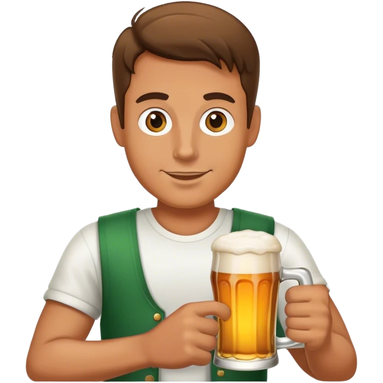 man with beer emoji
