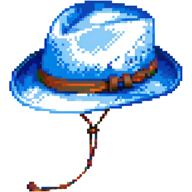 Синяя панамка со шнурком, no background emoji