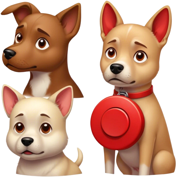 3 poor dog push nuke button, destroy the globe emoji
