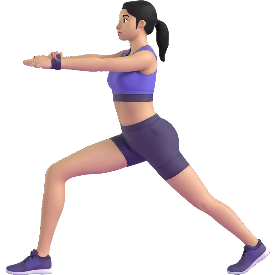 person doing lunges leg workout emoji
