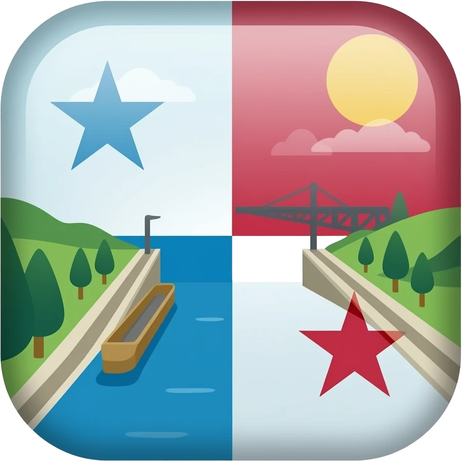 crea un emoji de canal de panama emoji