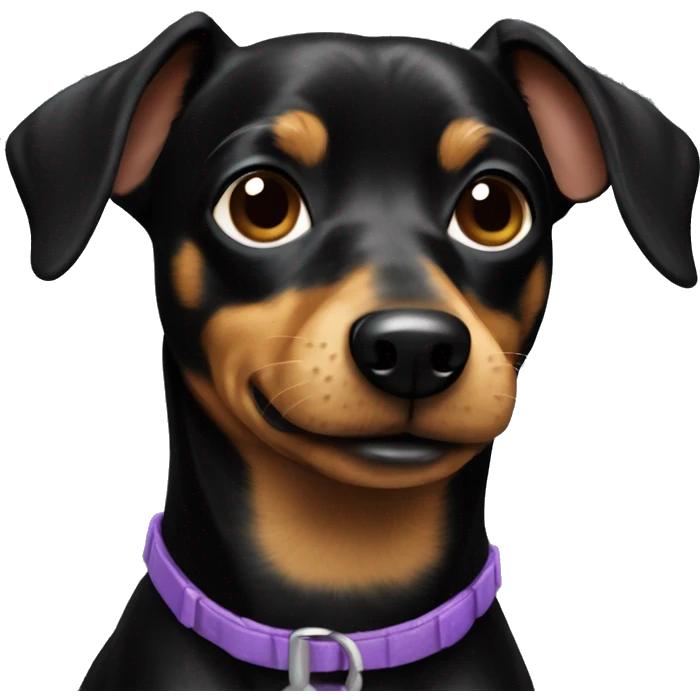Black chiweenie dog emoji