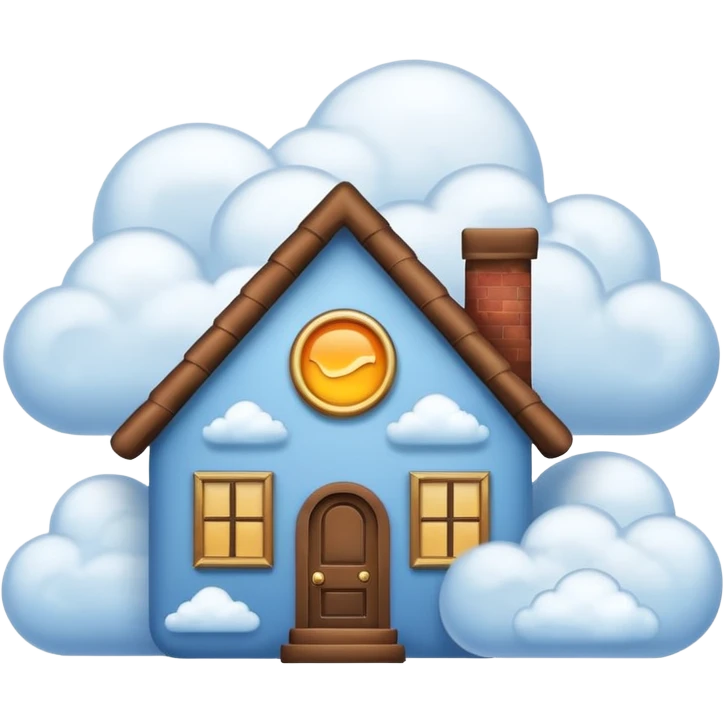 house made of clouds material  emoji