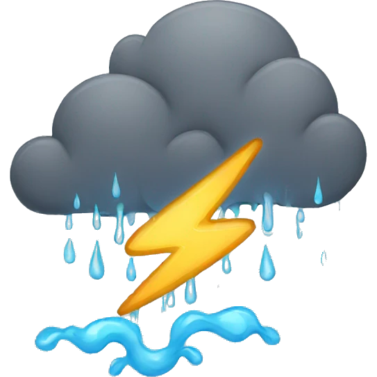 rain and thunder  emoji