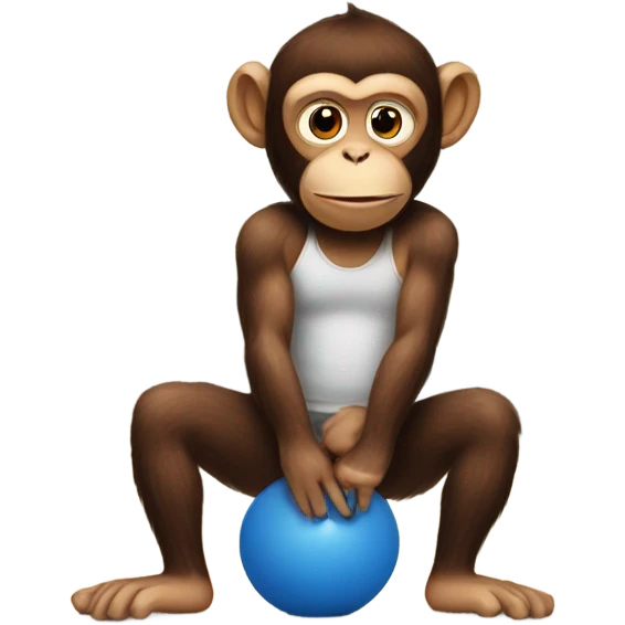 Monkey in the gym emoji