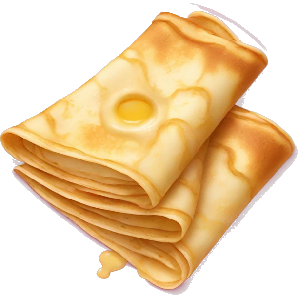 Crepes on a pink plate emoji