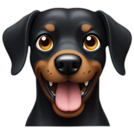 angry-black-sausage-dog-face emoji