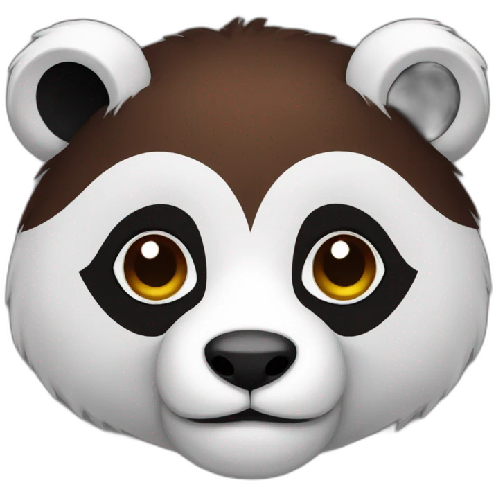 red masked panda.  emoji