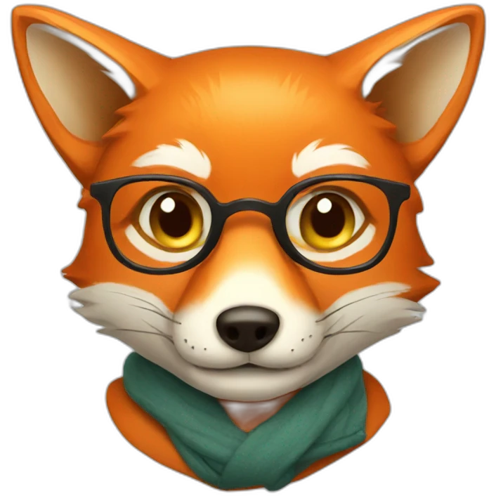smart fox emoji