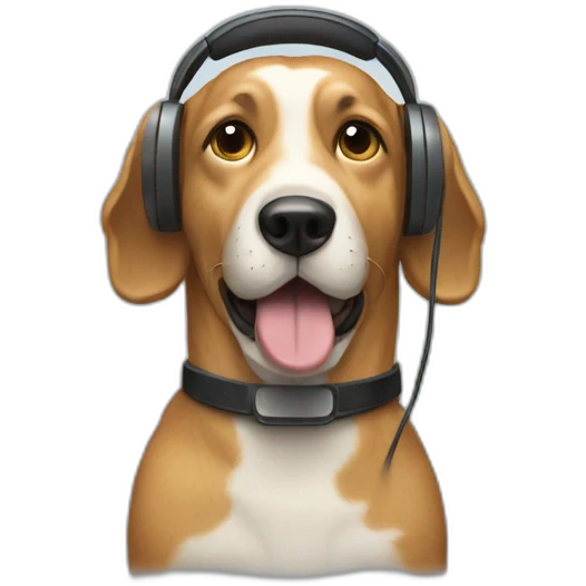 Dog on the radio emoji