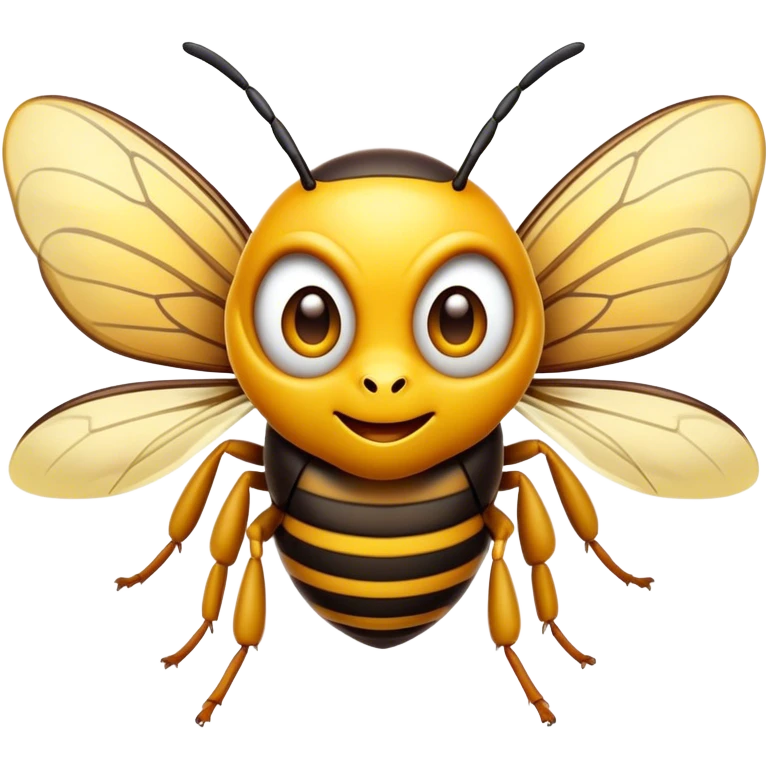 Cinematic Comical Hornet Portrait Emoji, Head tilted dramatically with an exaggeratedly shocked expression, featuring a sharply striped body with wide, comically expressive eyes full of playful disbelief and animated wings, Simplified yet hilariously expressive features, highly detailed, glowing with a slightly sassy glow, high shine, dramatic yet playful, stylized with an air of cheeky insect mischief, soft glowing outline, capturing the essence of a meme-worthy hornet that looks ready to buzz its way into viral fame! emoji