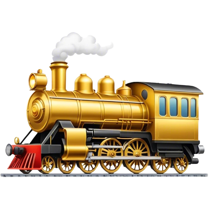 Golden locomotive emoji