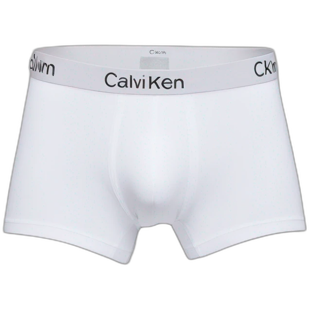 White Calvin Klein cotton stretch trunks emoji