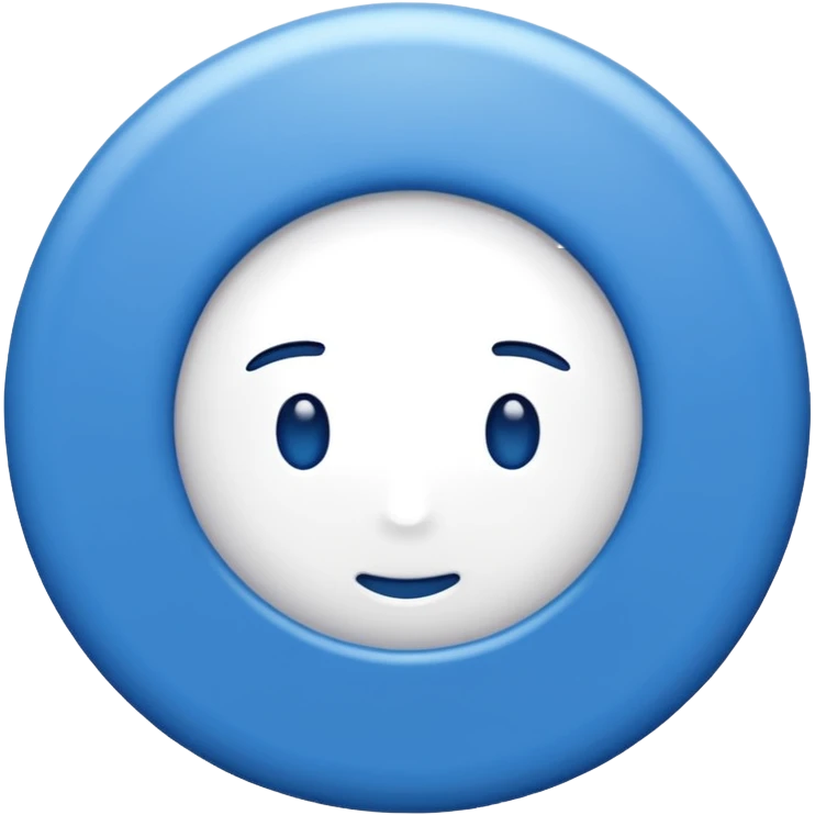 Quiero que hagas un círculo azul y con un chulo en el medio emoji