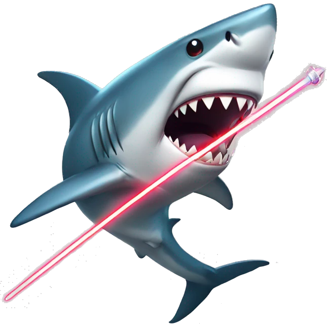 Shark with laser sword  emoji