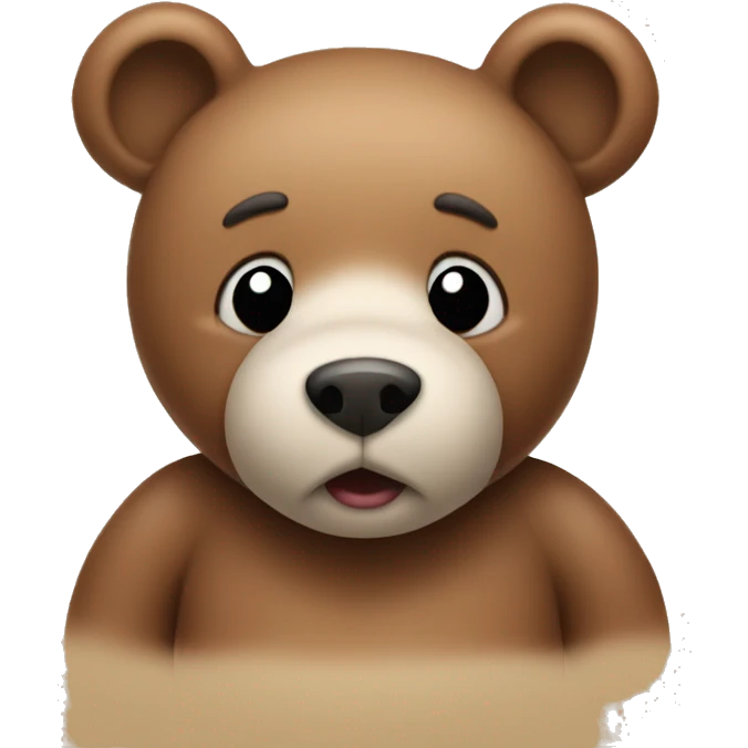 Cute Teddy bear exhaling  emoji