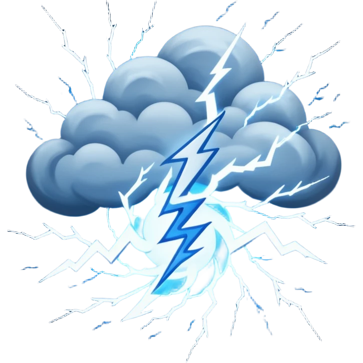 Wiz 101 casting sigil inspired storm magic, compose it of swirling clouds and lightning bolts  emoji