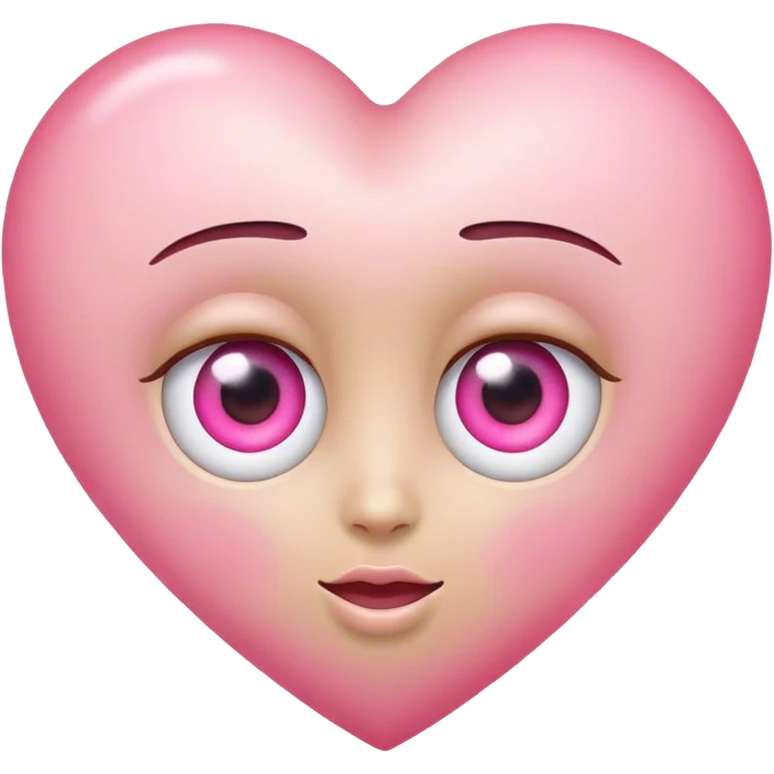 Pink heart with eyes emoji
