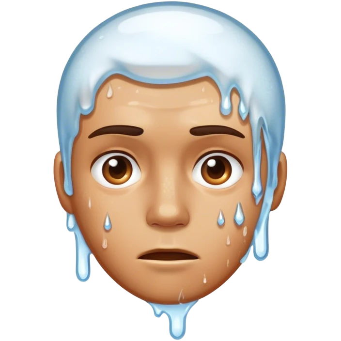 ice face with sweating face emoji