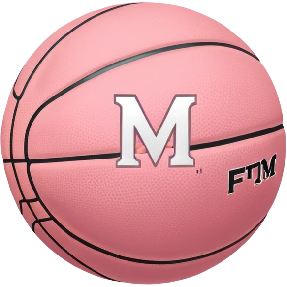 light pink basketball with m on it emoji
